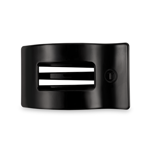 TELETIES - Flat Rectangle Hair Clip | Medium | Jet Black