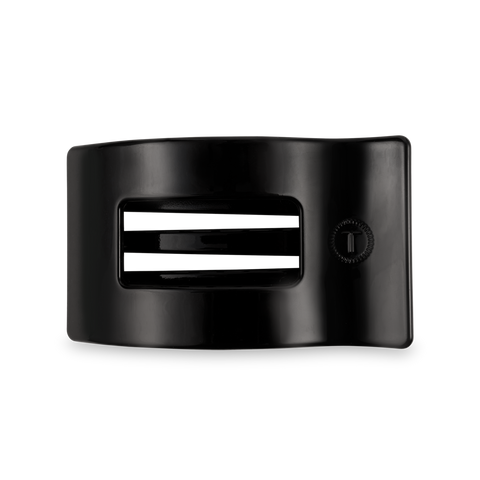 TELETIES - Flat Rectangle Hair Clip | Medium | Jet Black