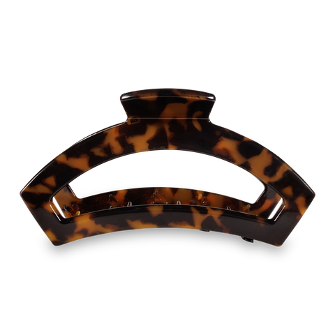 TELETIES - Open Hair Clip | Large |  Tortoise