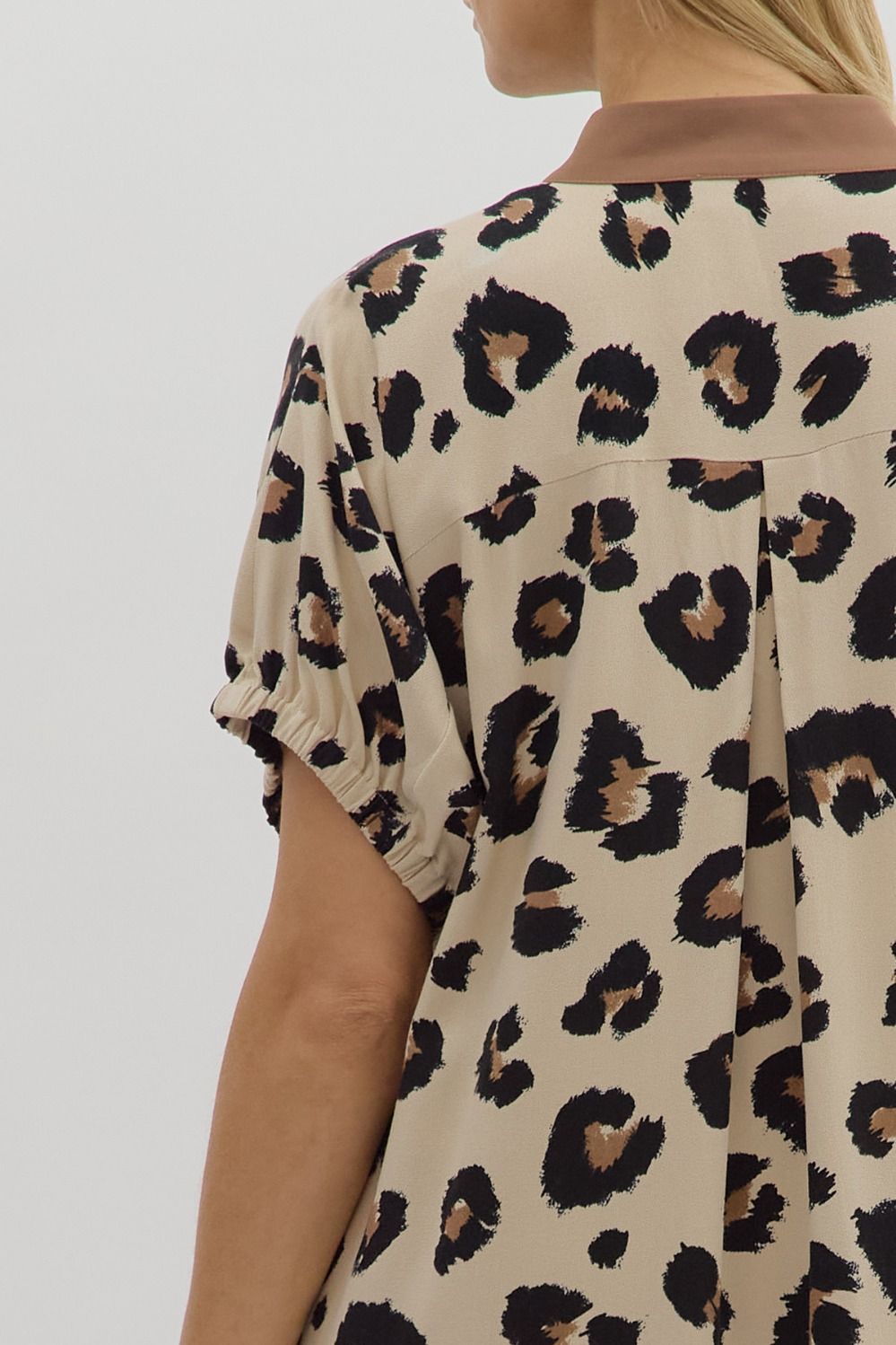 Leopard Dolman Sleeve Mini Dress