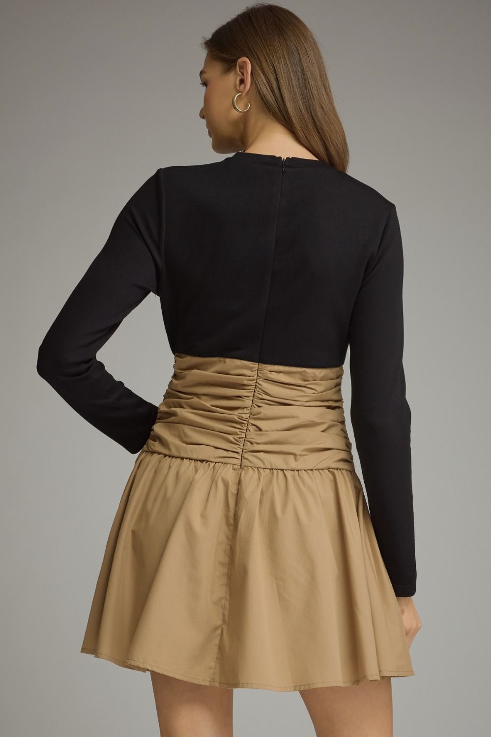 Knit bodice & Contrasting Woven Skirt