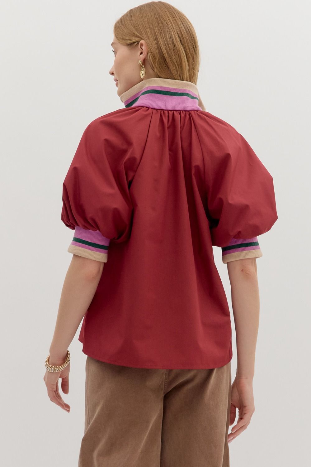 Garnet Zip-front Top