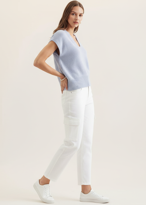 Cammi V-neck Knit Tops