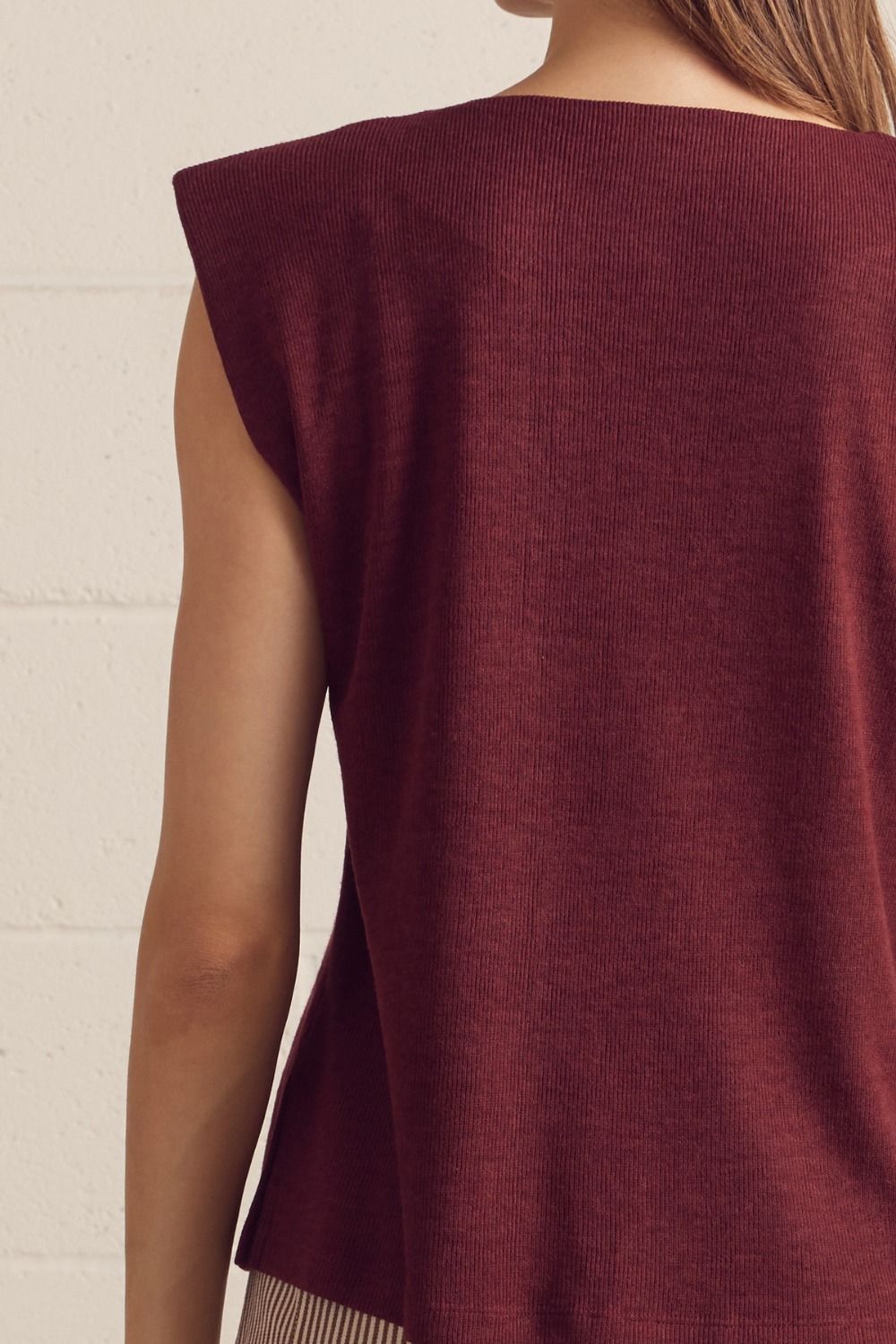 Cap Sleeve Tank Top Garnet
