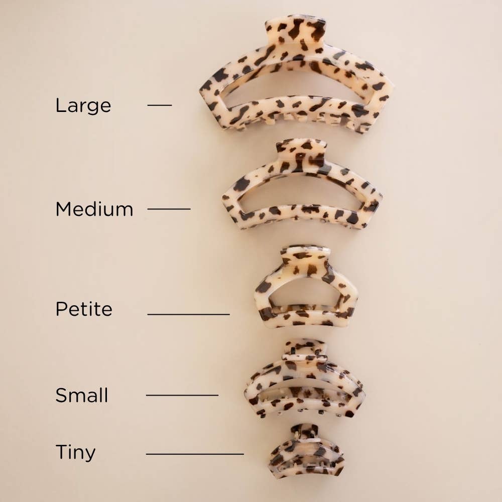 TELETIES - Open Blonde Tortoise | Petite | Hair Clip