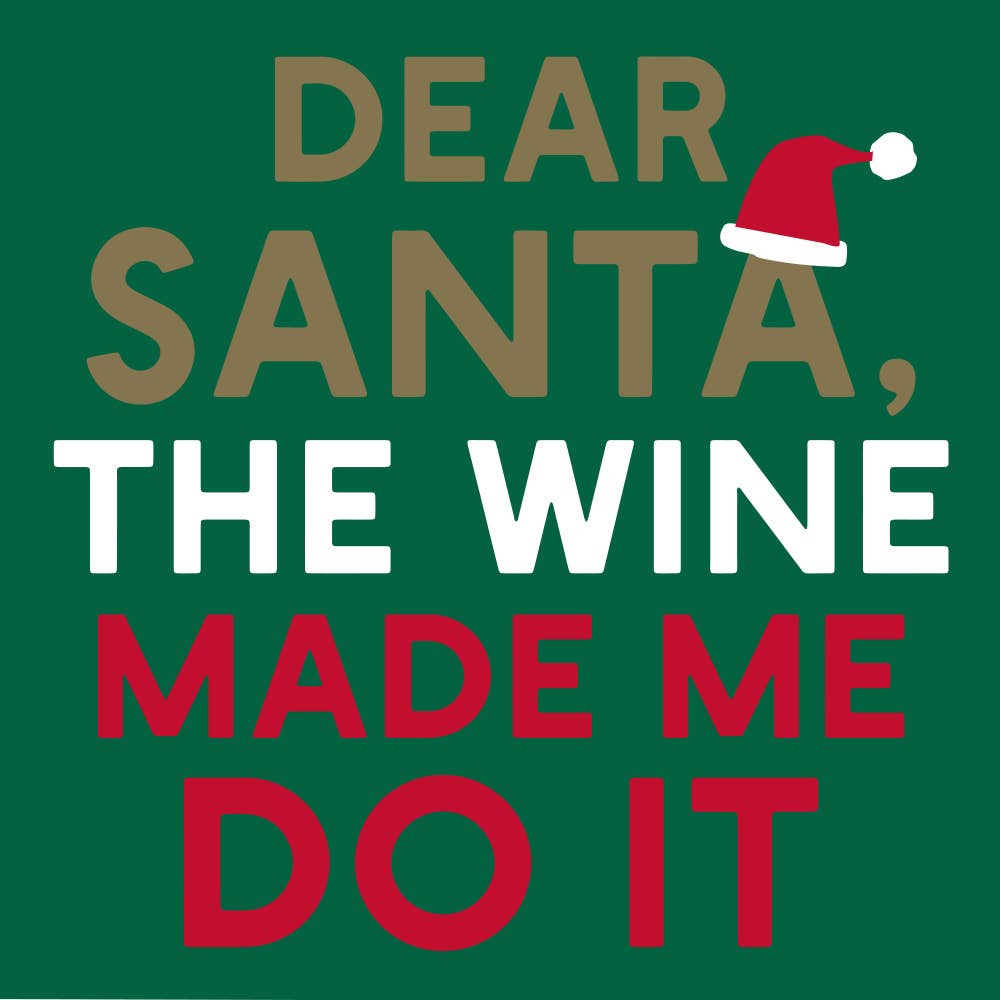 Christmas Cocktail Napkins | The Wine Made Me Do It