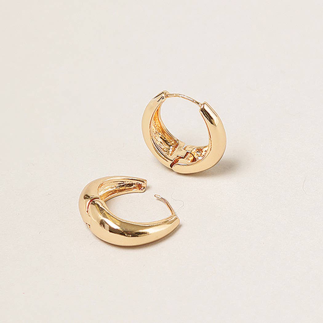 14K Gold Dipped Chunky Hoop Earrings