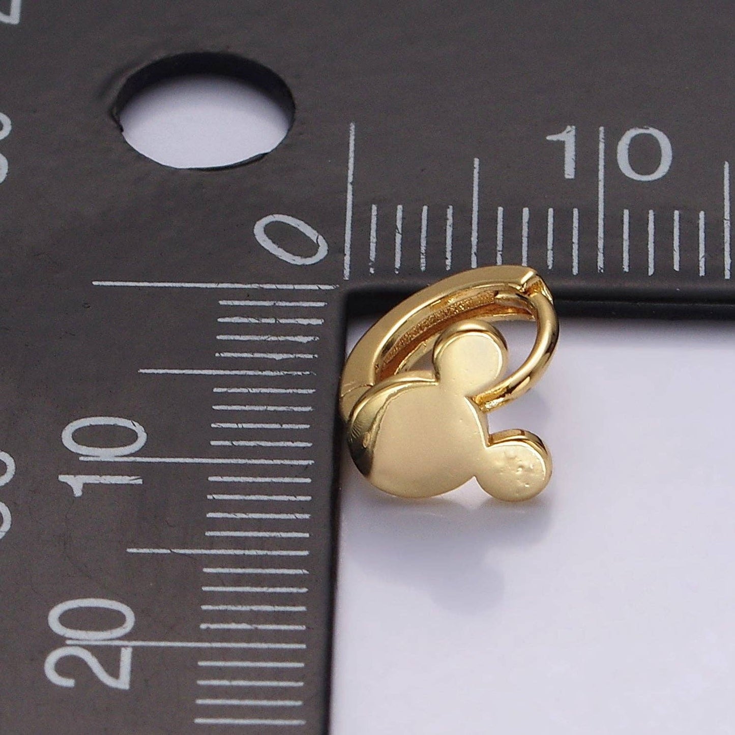 14K Gold Filled Mickey Mouse Huggie Earrings