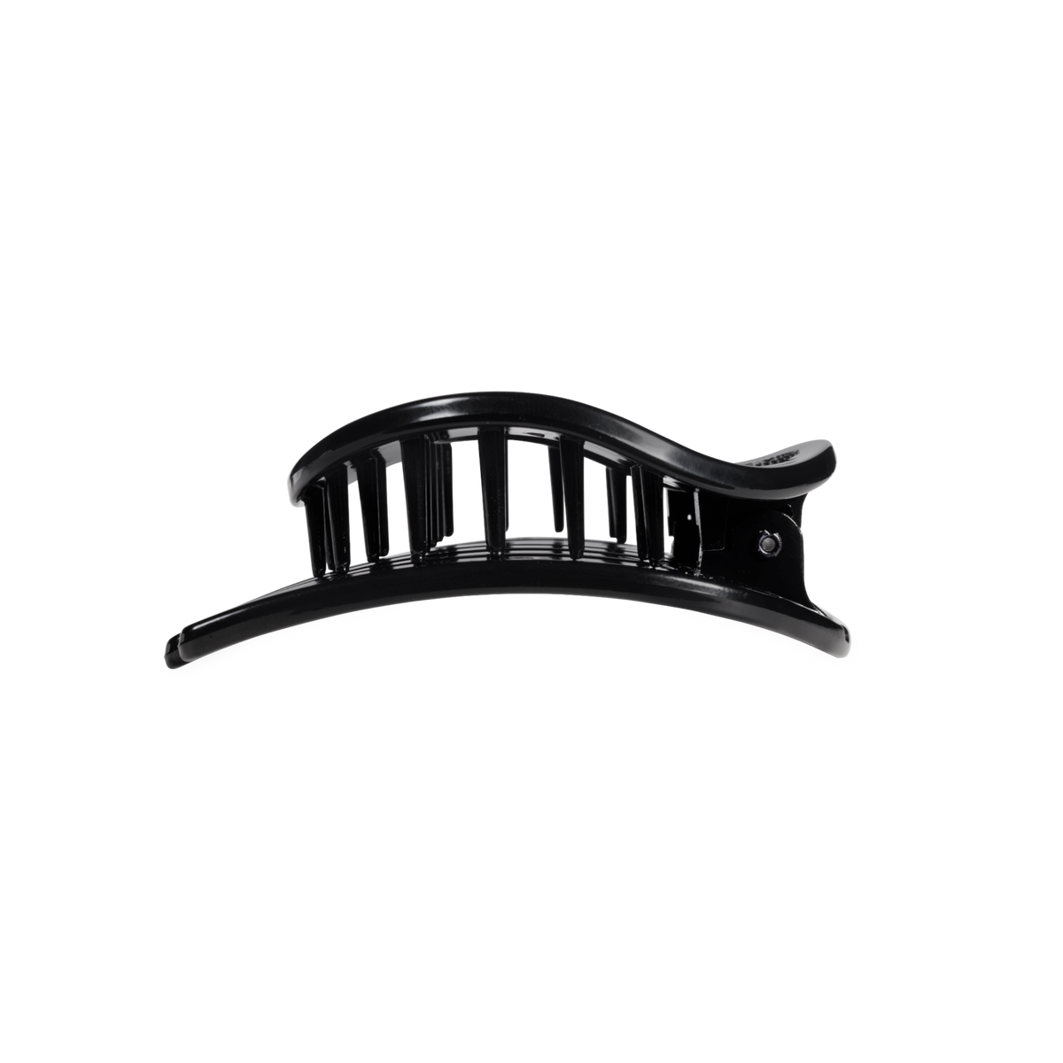 TELETIES - Jet Black | Medium | Flat Circle Hair Clip