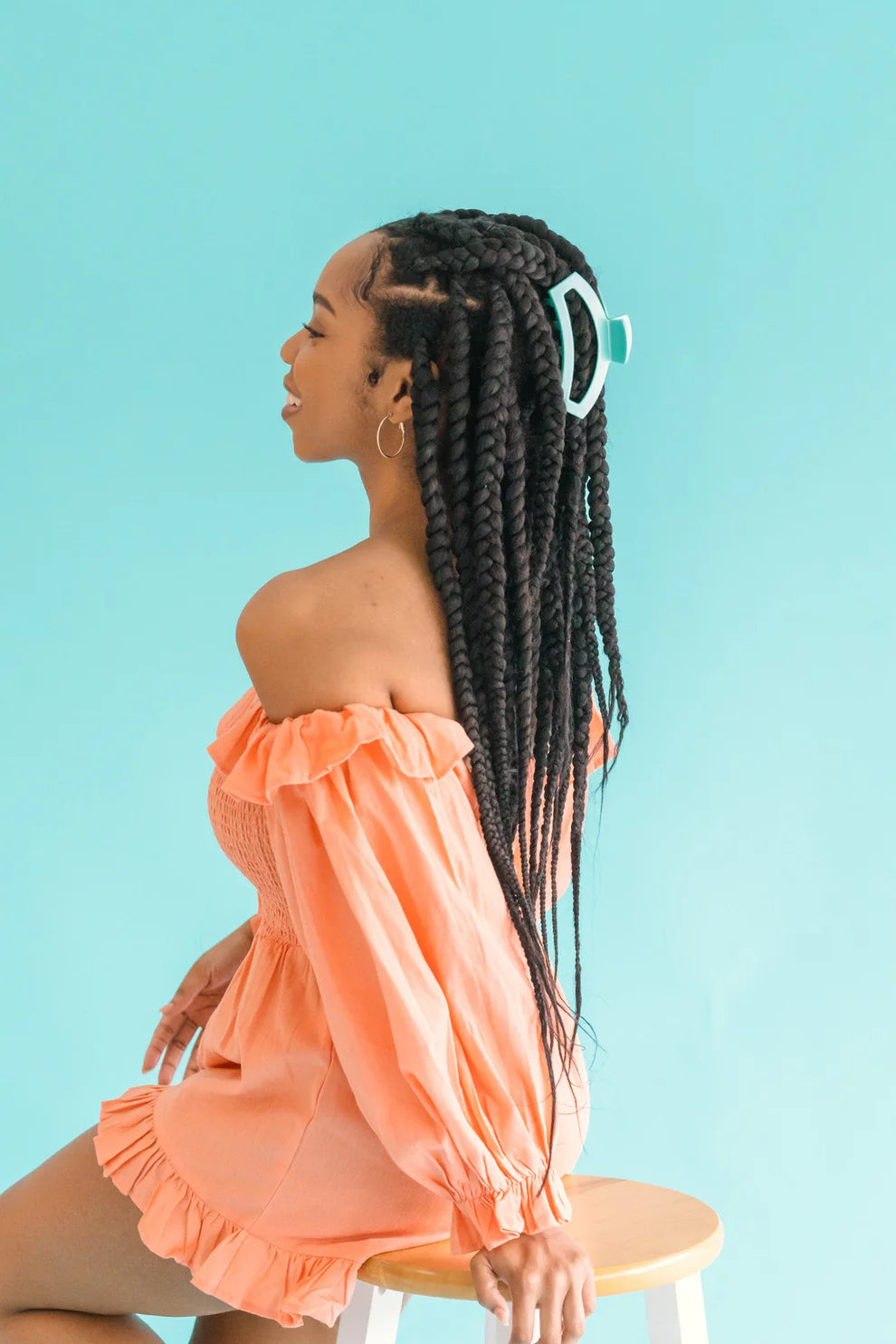 Open Totally Turquoise Claw Hair Clip