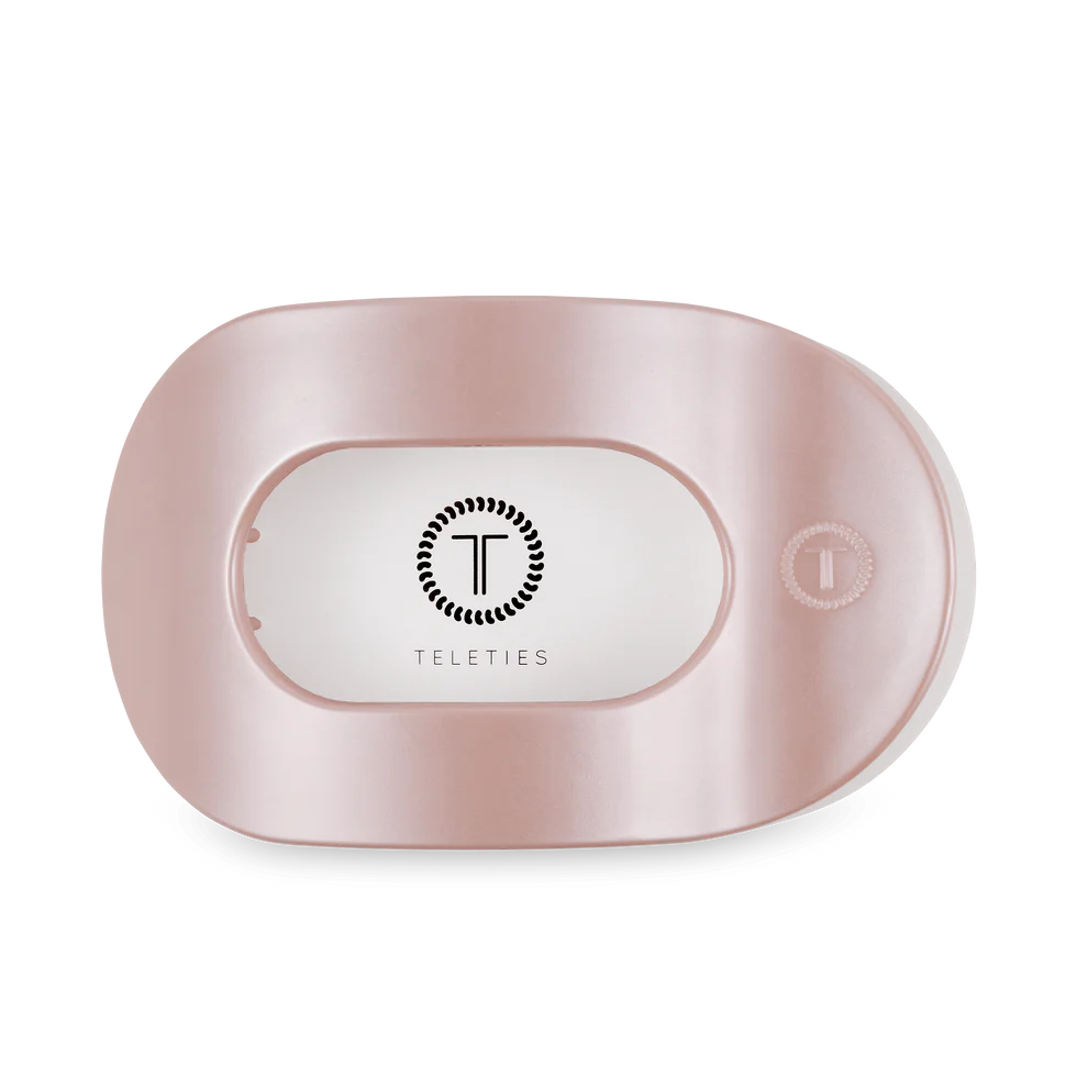 Pearly Pink Flat Round Hair Clip