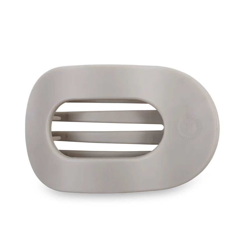 Silver Flames Flat Round Clip