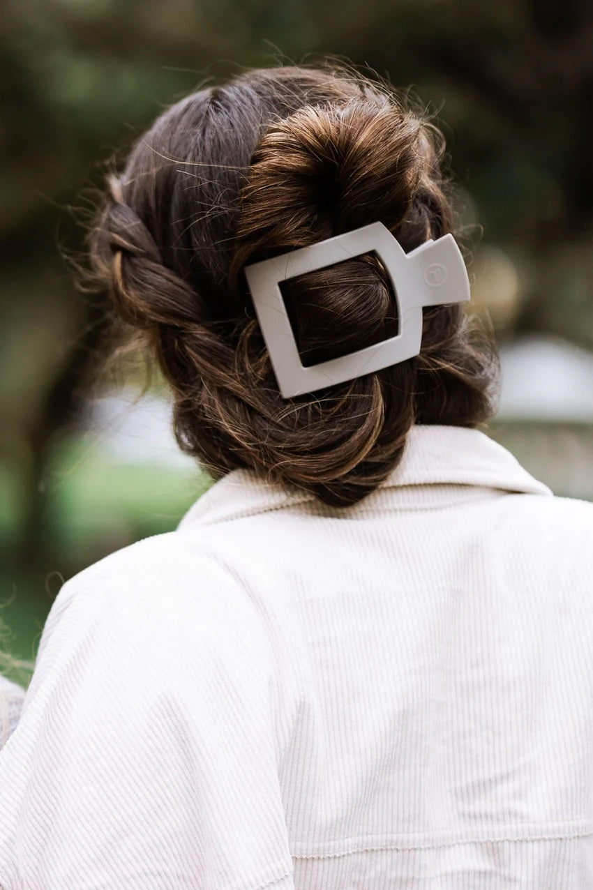 Silver Flames Flat Square Clip