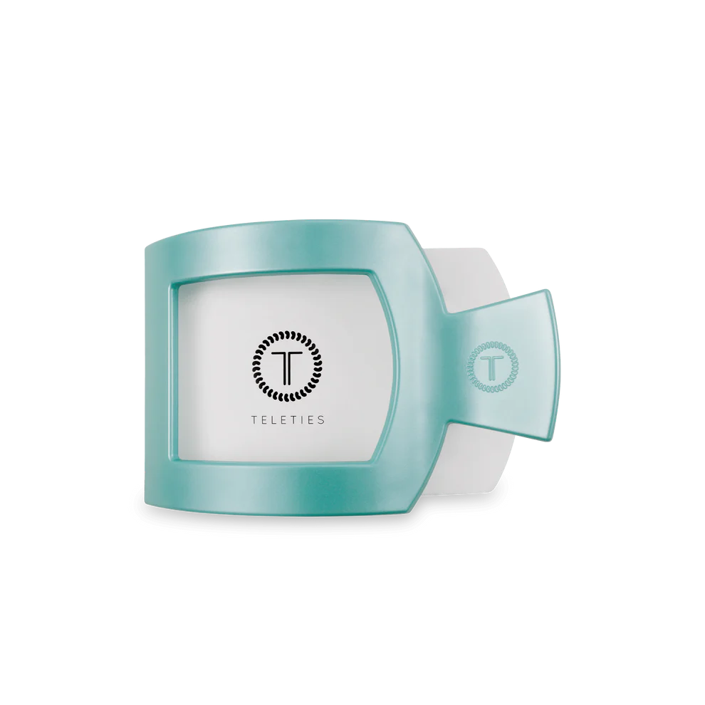 Totally Turquoise Flat Square Hair Clip