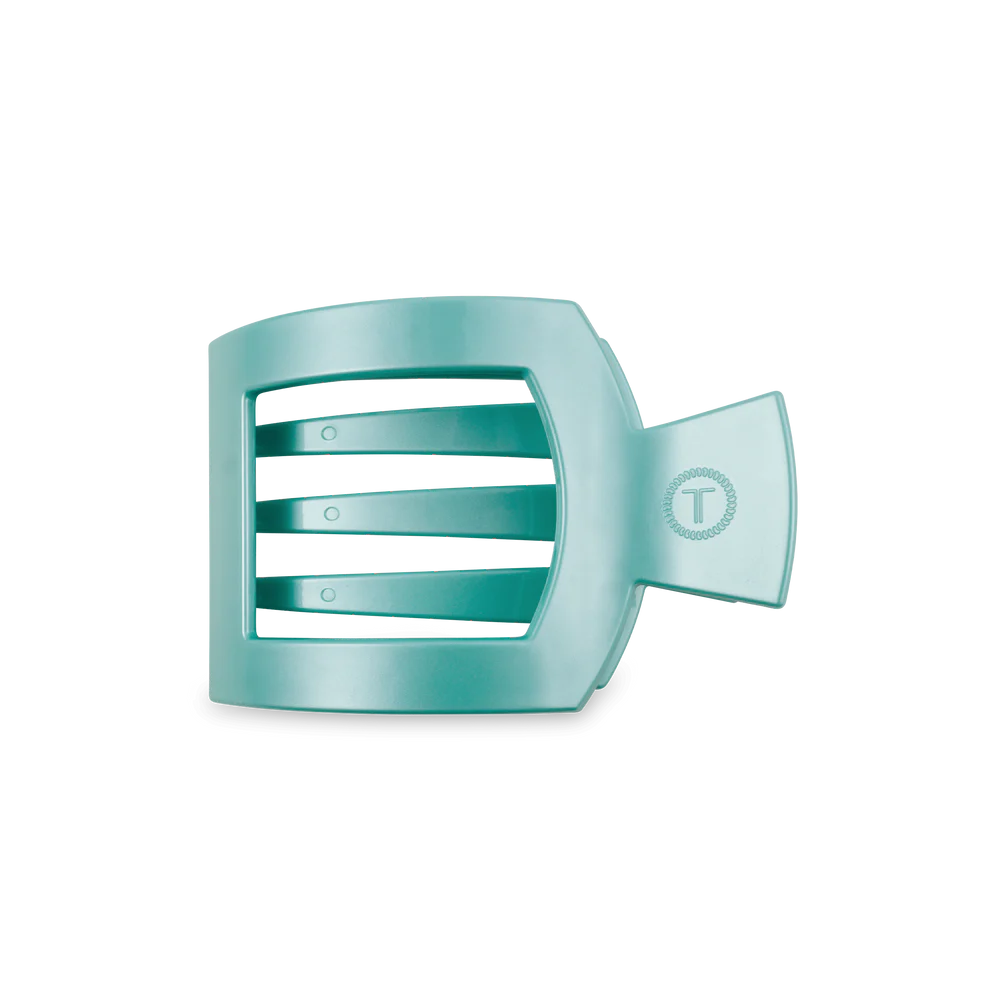 Totally Turquoise Flat Square Hair Clip