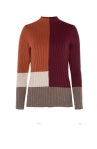 Mock Neck Colorblock Pullover