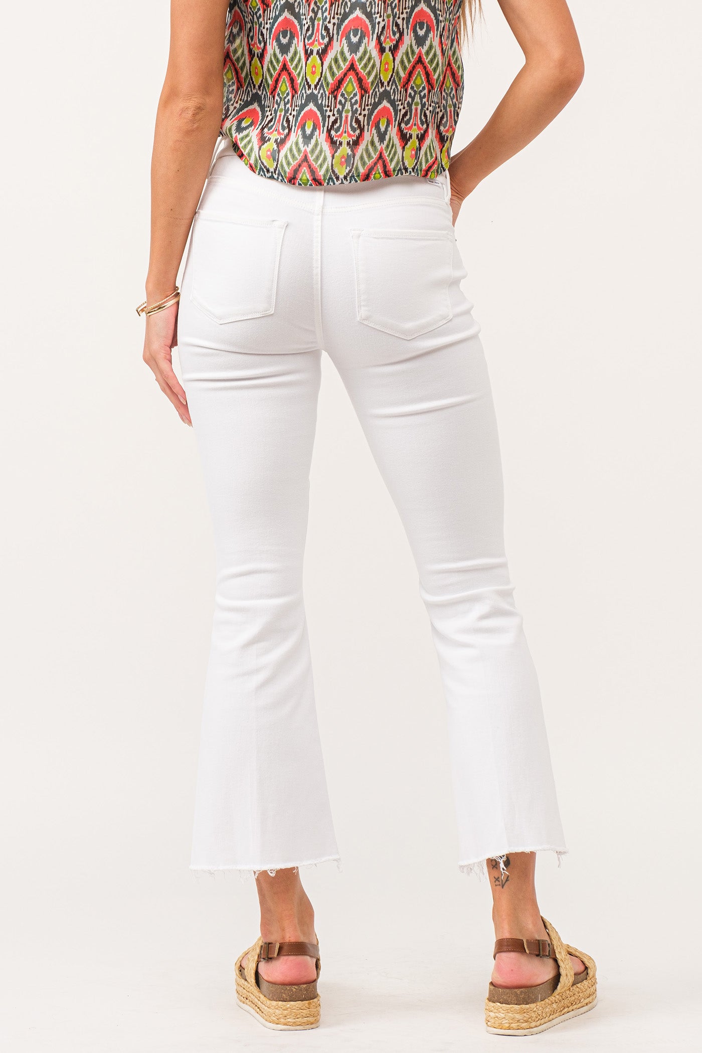 Jeanne Mid Rise Cropped Flare Jeans