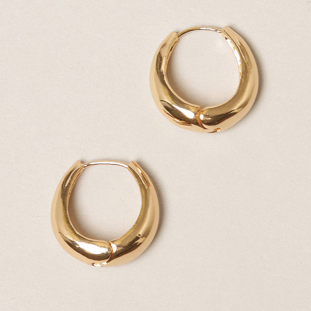 14K Gold Dipped Chunky Hoop Earrings