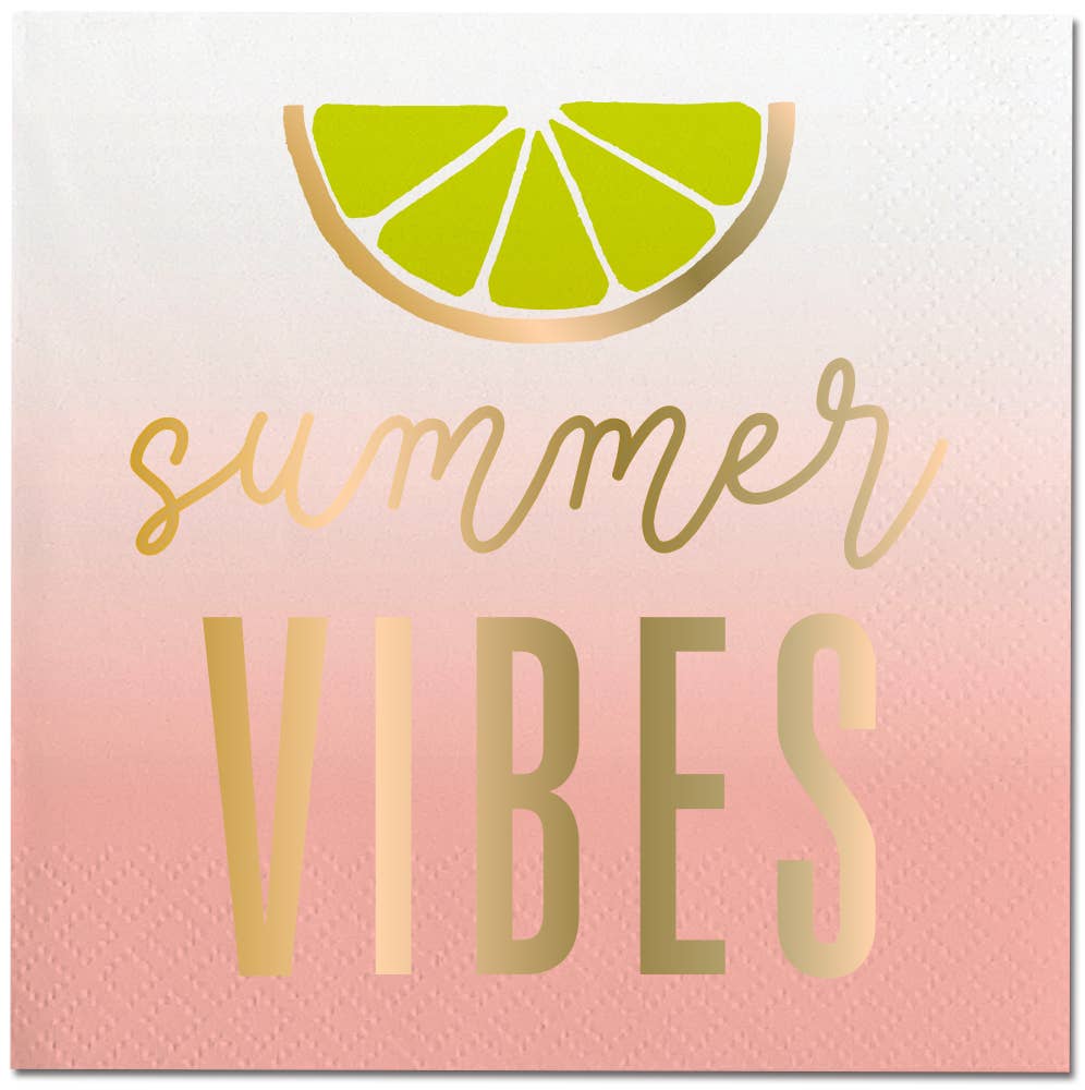 Cocktail Napkins | Summer Vibes - Foil - 20ct