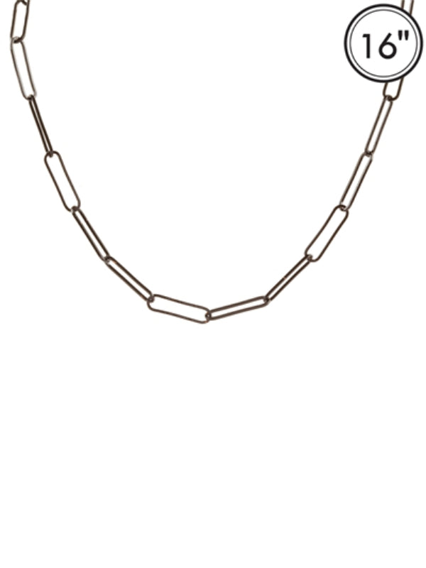 Color Coated Paper Clip Chain Necklace