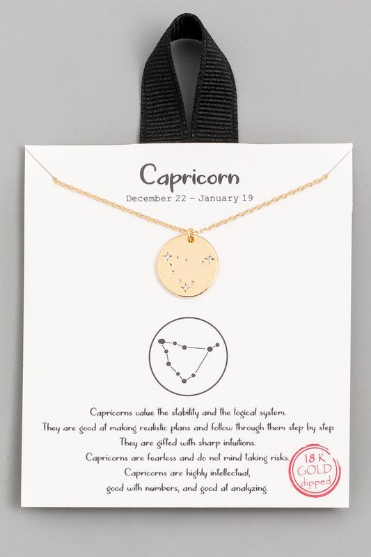Gold Dipped Zodiac Necklace