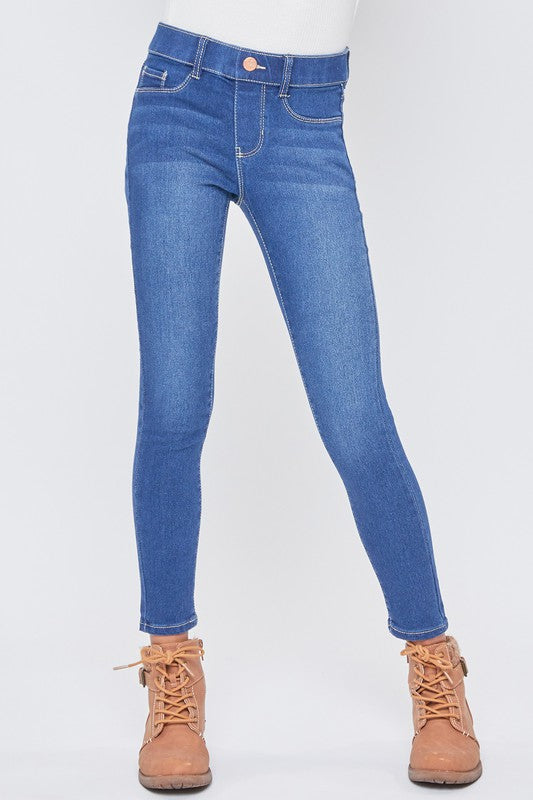 Girls Faux Front Pull On Skinny Jean