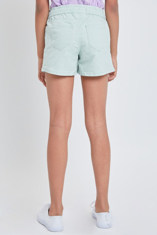 Girls Twill Jogger Shorts