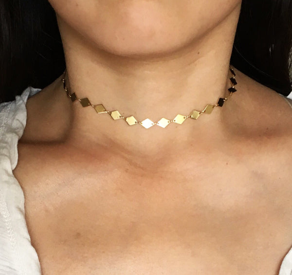 Gold Diamond Choker