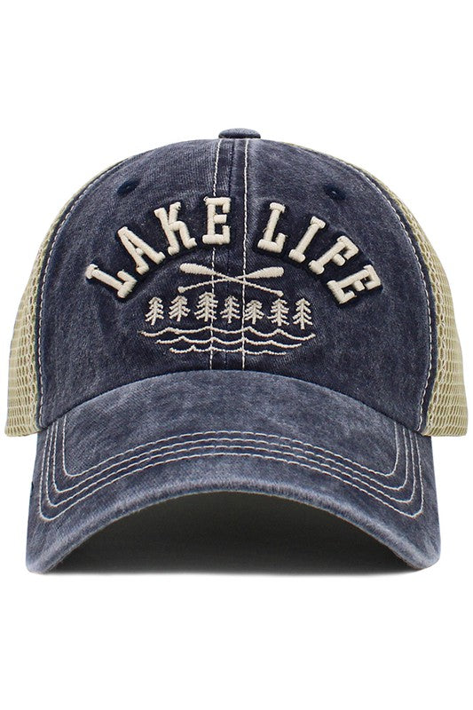 LAKE LIFE Mesh Vintage Baseball Cap
