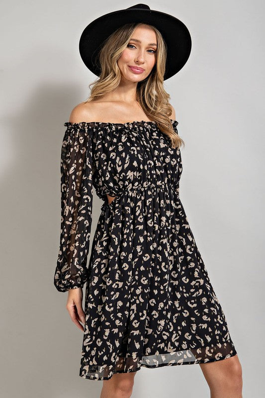 Metallic Leopard Dress