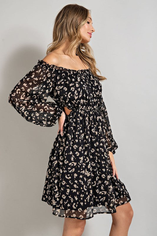 Metallic Leopard Dress