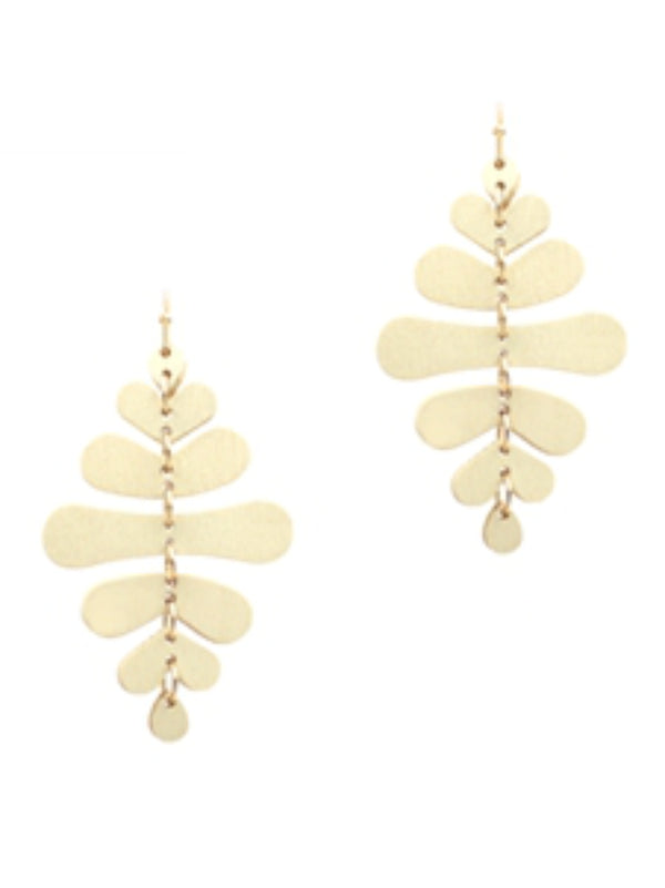 Natural Geometric Wood Earring