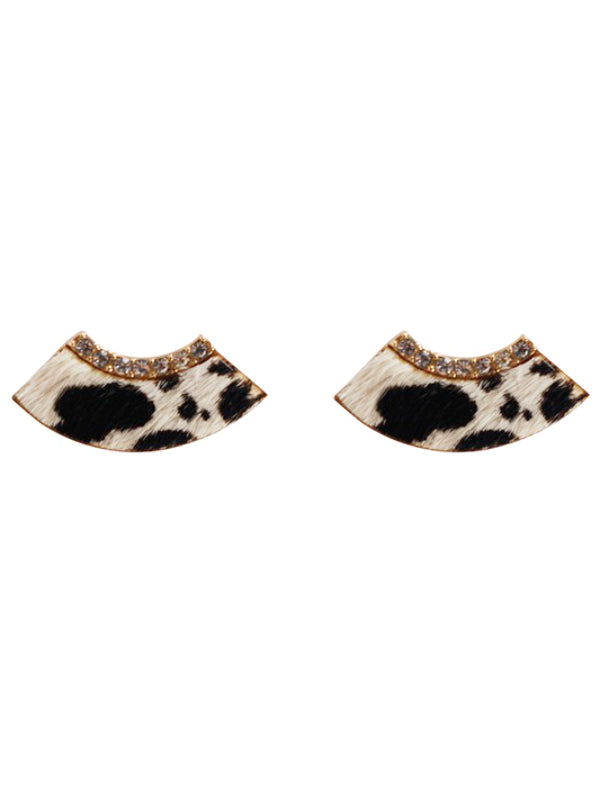 Crescent Shape Animal Print Earrings