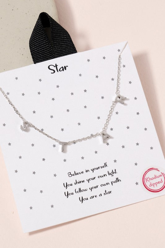 S-T-A-R Letter Charm Necklace