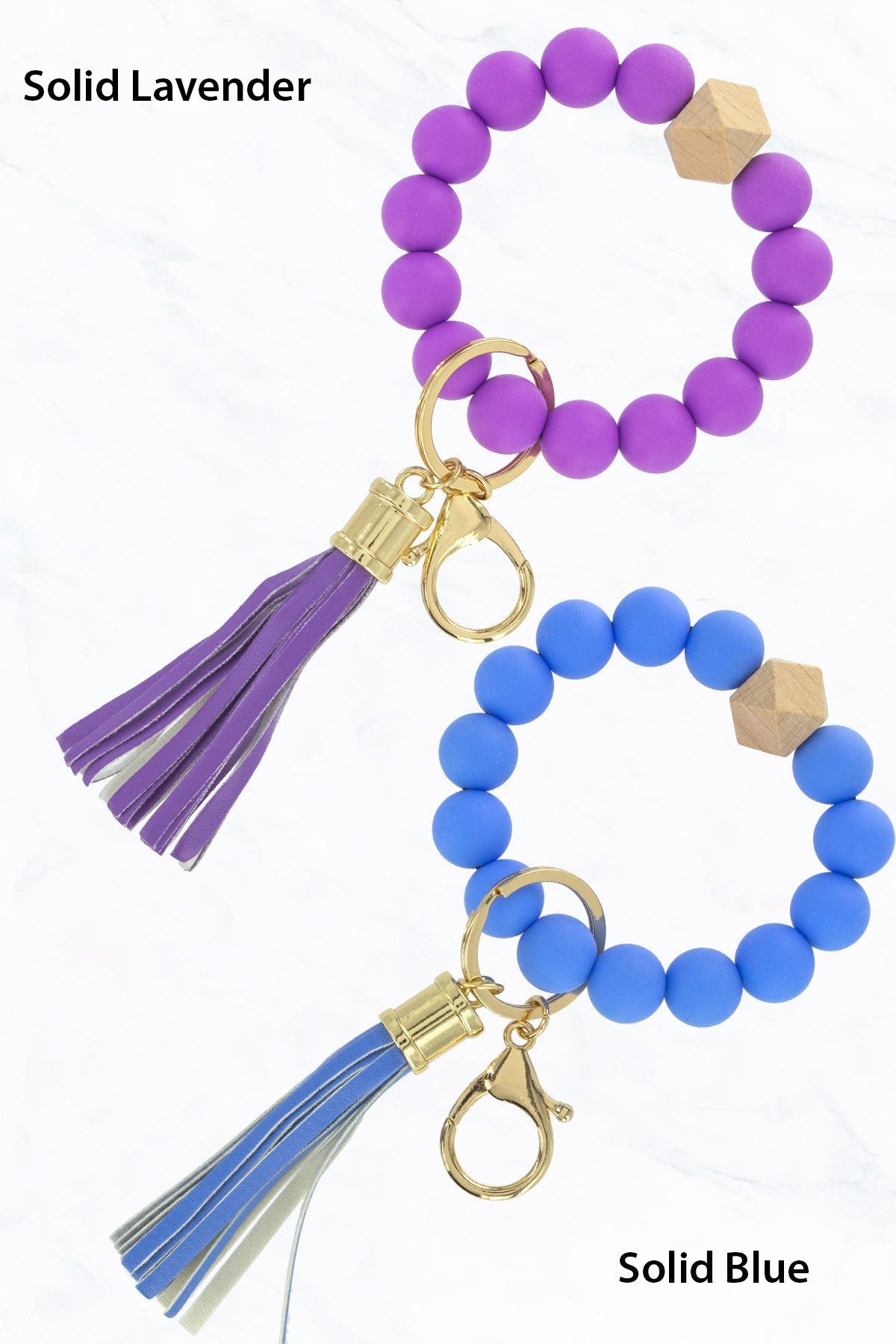 Silicone Beaded Key Ring Keychain