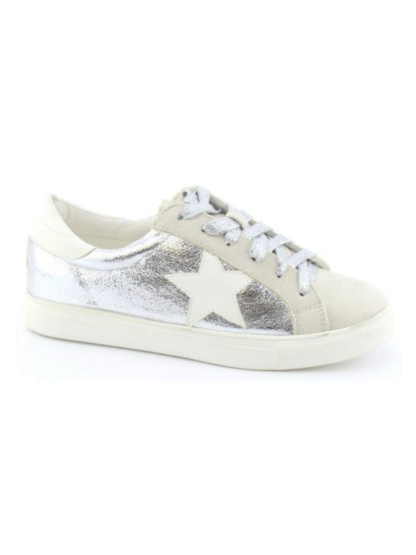 Silver Metallic Star Sneaker