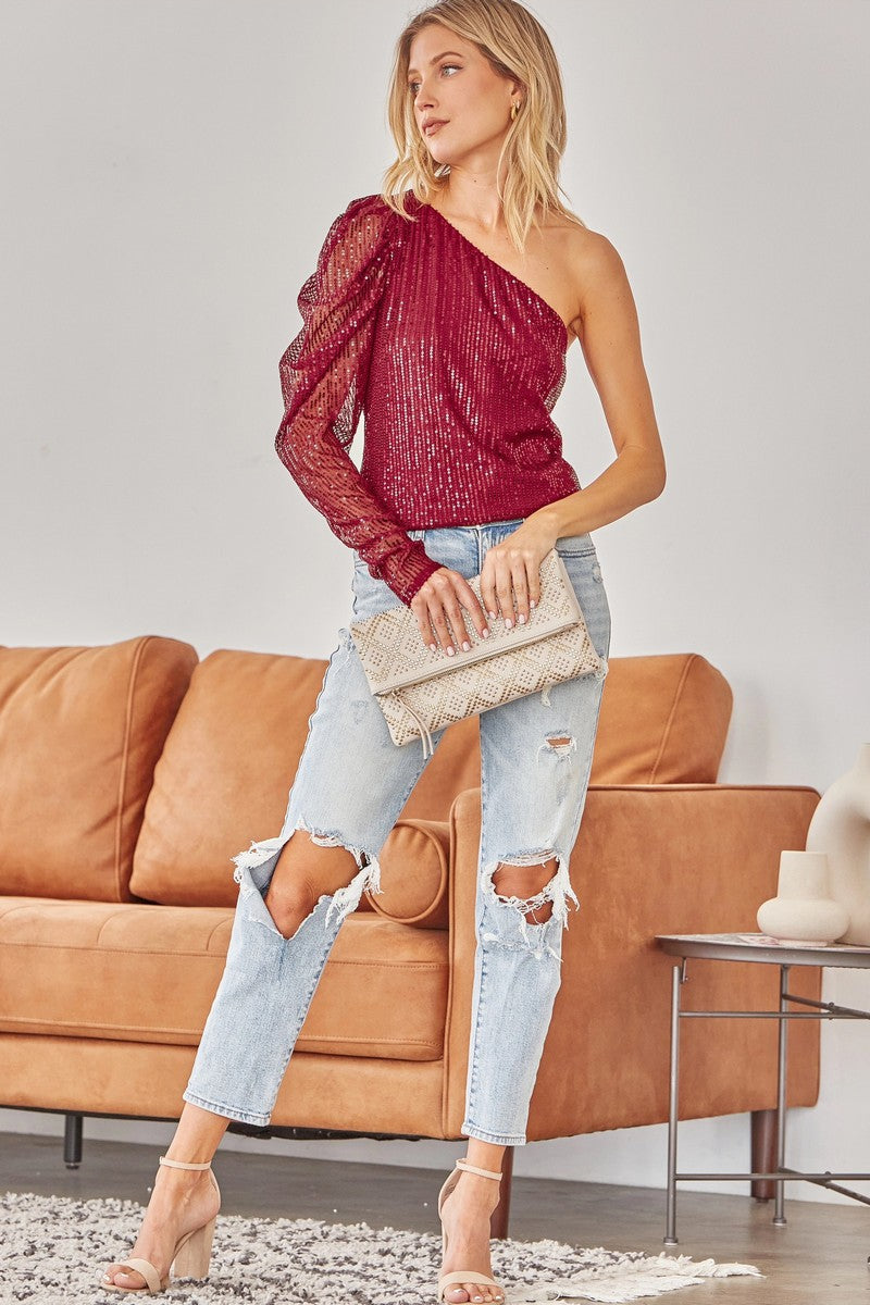 The Noel Sequin Top