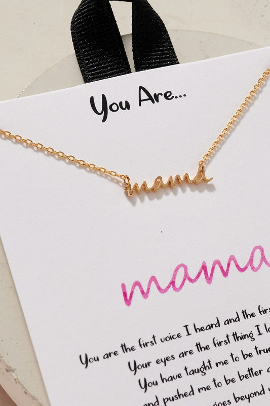 You Are Mama Charm Necklace