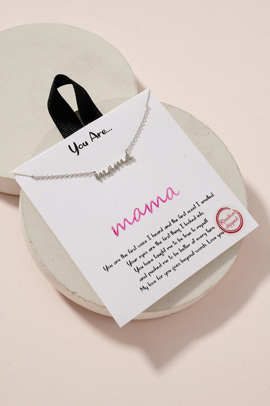 You Are Mama Charm Necklace