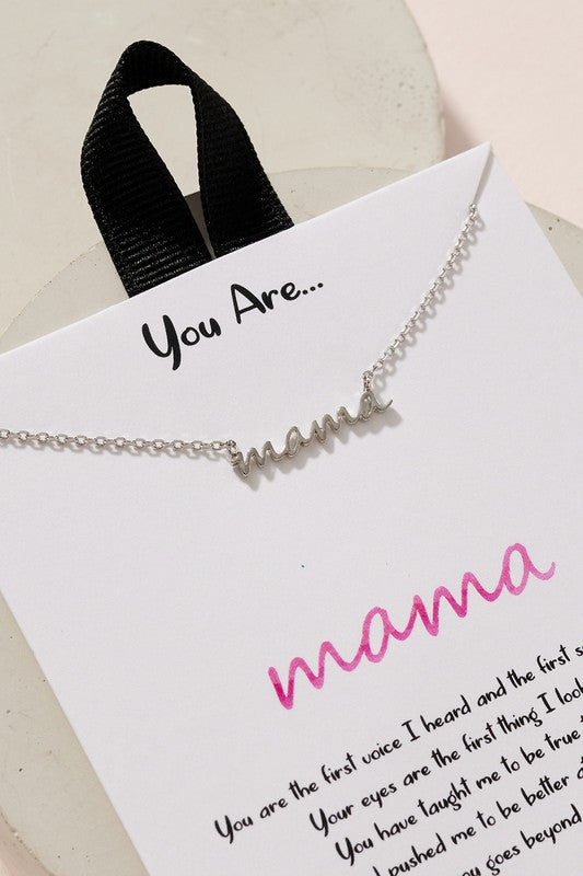 You Are Mama Charm Necklace