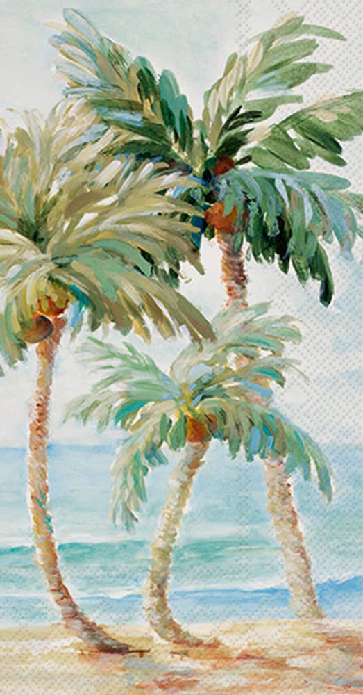 Palms In Paradise Coastal Paper Guest Towels