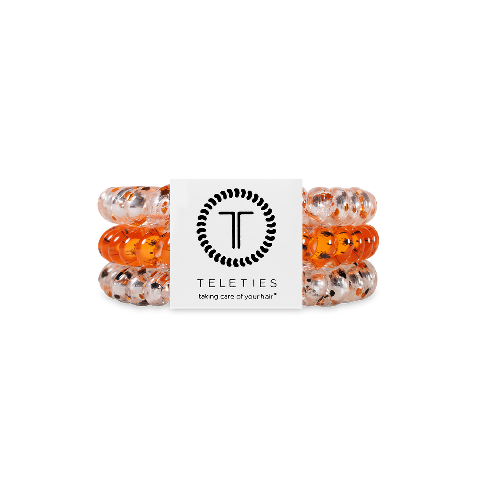 TELETIES - Spiral Hair Coils | Small | Spooky Sparkles Hair Ties
