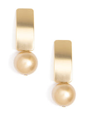 ZENZII - Matte Gold Resin Bead Drop Earring