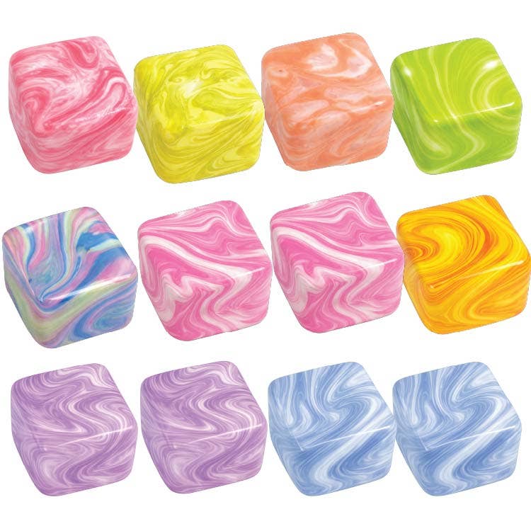 2" Marble Swirl Squishy Cubes