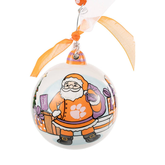 Glory Haus - Merry Christmas Clemson Santa Ornament