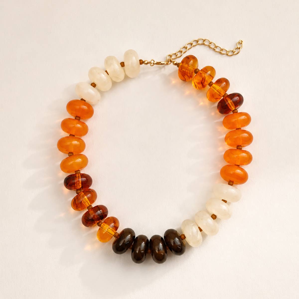 Color Block Chunky Bead Necklace