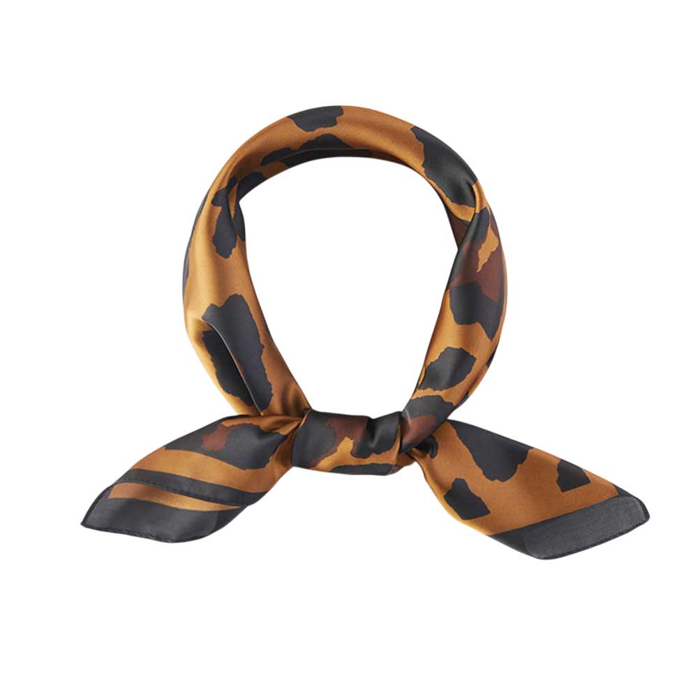 Leopard Print Square Bandana Scarf