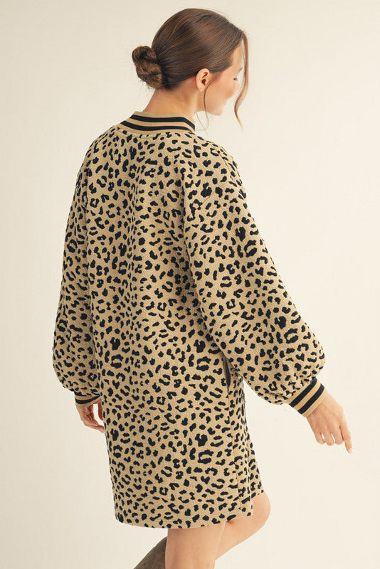 Textured Leopard Dress