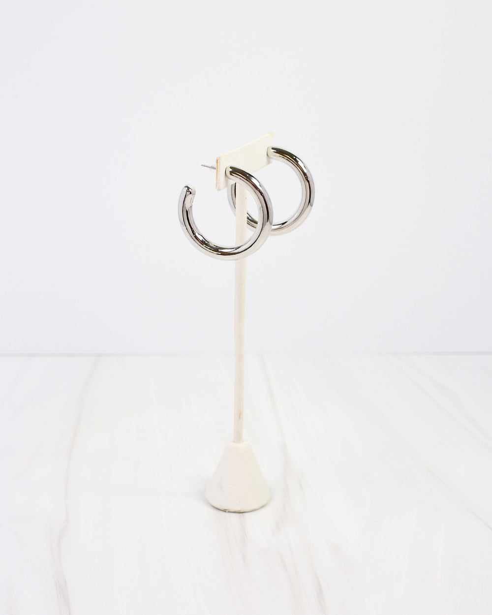 White Gold Dipped Hoops