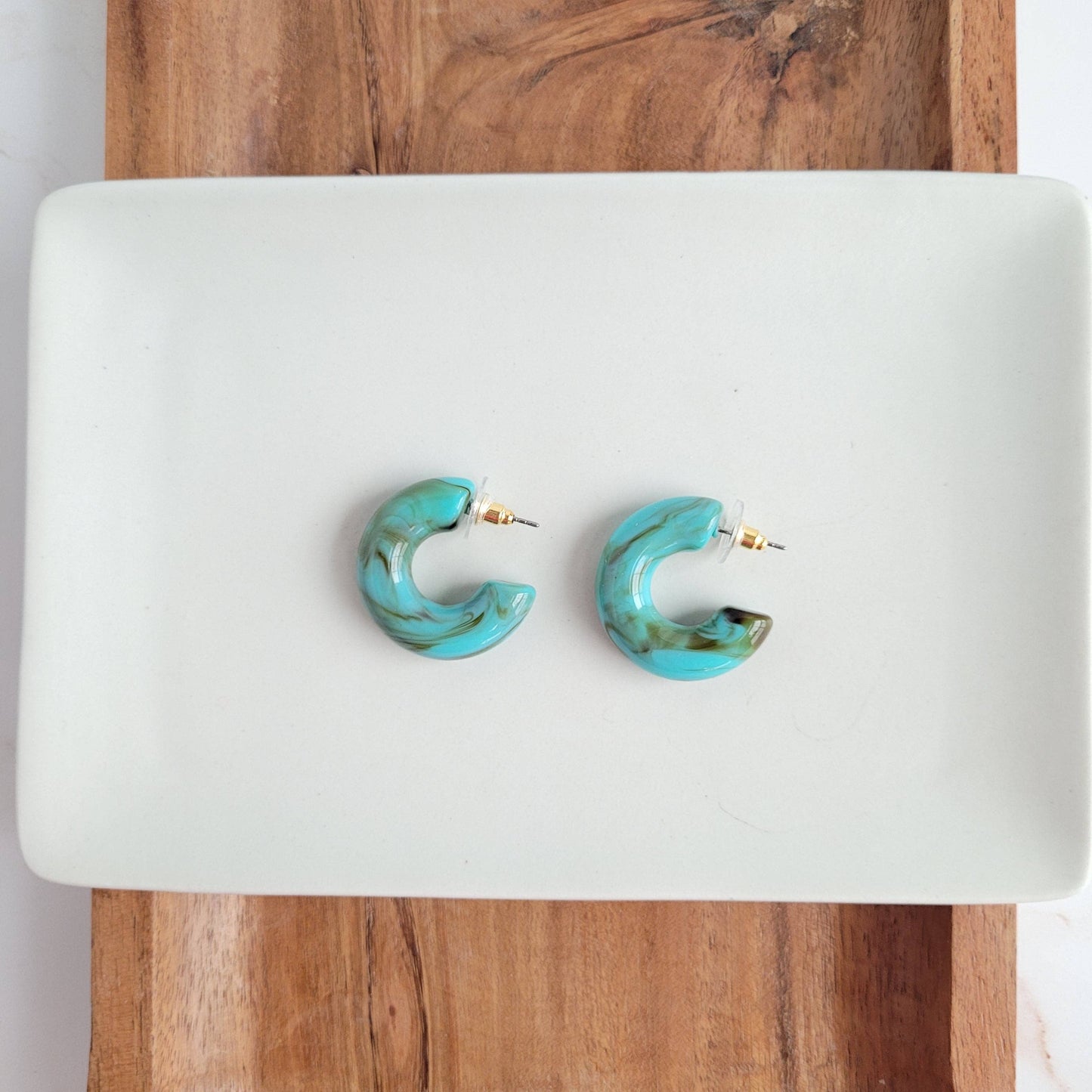 Turquoise Chloe Hoops